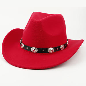 Chapeau bohème western à large bord pour femmes et hommes-Chapeau Fedora Rancher en feutre avec bord plat de 4 pouces - Product Image 6