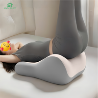 Oreiller multifonctionnel pour couple en mousse à mémoire de forme, soutien de la hanche, forme oblongue, tricoté, respirant, amovible, pour siège, avion, hôtel