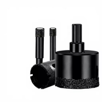 Scie cloche diamantée brasée sous vide, pour utilisation à sec ou à l'eau, pour carrelage, verre, granit, marbre, céramique, béton, brique