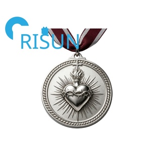 Medallón Religioso Católico, Recuerdo, Colgante, Amuleto, Cruz, Crucifijo, Sagrado Corazón de Jesús, Medallas Personalizadas - Product Image 2