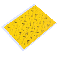 Étiquette de sécurité triangulaire durable en PET, impression offset et sérigraphie, étiquette de marquage d'avertissement électrique