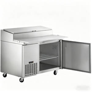 Commercial Salad Bar with Single Door | Ventilated Cooling Salad Prep <b>Table</b> with Digital Control for Kitchen - Product Image 2
