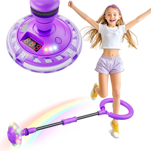Skip Ball - Jeu de fitness pliable et coloré avec roues lumineuses pour intérieur et extérieur pour enfants, cadeaux cool de Noël et d'anniversaire pour filles et garçons - Product Image 1