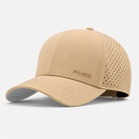 Casquette de golf haut de gamme avec logo personnalisé, perforations laser, respirante, légère, anti-humidité, réglable, pour sports de plein air