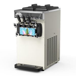 新しい電気3フレーバーテーブルアイスクリームマシンヨーグルトミルクセーキアイスクリームミキシングマシンステンレス鋼構造 - Product Image 2