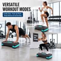Plateforme de step aérobique professionnelle réglable à 2 niveaux, antidérapante, en ABS, 68 cm, pour la maison, la salle de sport, le cardio et l'entraînement physique