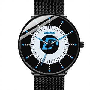 DIJANES Cross-Border Herren-Quarzuhr 40mm Legierungsgehäuse Modisches Leuchtzeiger-Zifferblatt Mesh-Armband Studentenuhr - Product Image 1