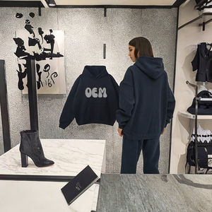 Sweat-shirt unisexe surdimensionné à capuche, de haute qualité, écologique, à la mode, avec logo personnalisé, vente en gros - Product Image 3