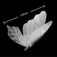 Décoration de plafond de mariage, lustre LED en forme de papillon, lumières de mariage en forme d'ailes de papillon