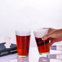 Vente en gros de chopes à bière artisanales personnalisées avec logo, 290 ml/470 ml/600 ml, verres imprimés avec logo