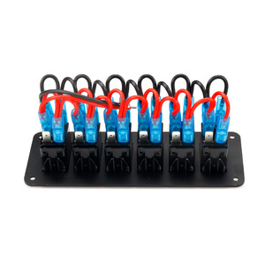 สวิตช์แบบหกช่อง 12V 20A สำหรับติดตั้งกับแผงข้างรถ แบบ SPDT เชื่อมต่อเร็ว IP65 สำหรับรถบ้าน เรือยอชท์ และการดัดแปลงรถยนต์ - Product Image 1