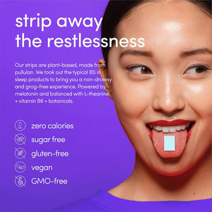 Tiras Orales Veganas Naturales para Dormir con Melatonina + L-teanina, Sabor a Manzanilla y Lavanda, a Base de Plantas, Cero Calorías, OEM/ODM - Product Image 5