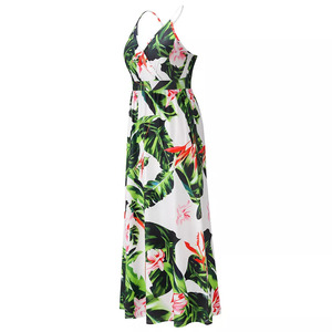 Vestido Largo Bohemio con Estampado Floral, 100% Algodón, Transpirable, Sin Mangas, con Tirantes Finos, Silueta en A, Estilo Casual Hippie, Vestido de Verano - Product Image 4