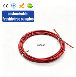 Câble en acier recouvert de <span class=keywords><strong>rouge</strong></span> personnalisable, échantillons gratuits fournis, câble en acier flexible pour le bricolage, la construction, la <span class=keywords><strong>suspension</strong></span> d'éclairage - Product Image 1