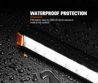 LIGHTFOX Barre de lumière LED 100W IP68 étanche à une rangée de 20 pouces pour voiture 4x4