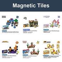 Juego de Bloques Magnéticos en Miniatura EPT, Listo para Viajar, en Caja de Hierro, Bloques de Construcción STEM 3D Portátiles, Ladrillos Magnéticos para Actividades Infantiles