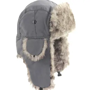 Q93 Russo Cappello Bomber Morbida Pelliccia Del Faux Dell'orecchio della Falda Del Cappello Berretto Invernale di Sci Trooper Trapper Cappelli di Inverno