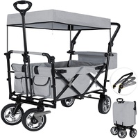 Chariot pliable multifonctionnel de grande capacité pour l'extérieur, chariot de camping pour l'extérieur