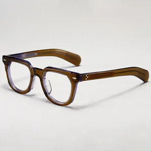 Desain ergonomis baru 2023 kacamata titanium asetat estetika Oriental jual panas kacamata miopia