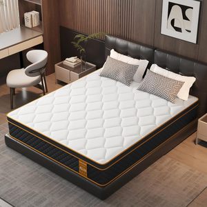 Colchón de Muelles Ensacados Híbrido Euro Top de 12 Pulgadas, Tamaño King, Espuma Viscoelástica Suave y Firme, para Muebles de Dormitorio de Hotel - Product Image 2