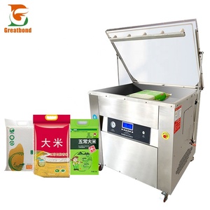 Machine d'emballage sous vide automatique robuste Dz650 pour riz, haricots, pois, maïs et céréales, avec moule en acier inoxydable en forme de brique - Product Image 1