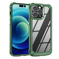 Coque de téléphone transparente antichoc en acrylique rigide, protection compatible avec iPhone 16E 16 15 14 Plus 13 12 Pro Max