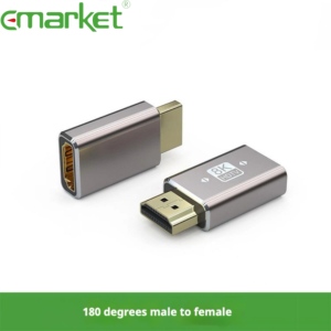 90 Degree HDTV Right Angle MALE-MALE for Adapter Cable with 24-30AWG Conductor Compatible with 8K HDR HD Devices PVC Jacket - Product Image 5