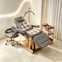 Table de massage électrique moderne RJ, lit de beauté pour salon, chaise de podologie médicale, lit de traitement esthétique pour esthéticienne, lit pour soins du visage et extensions de cils, réglable en hauteur
