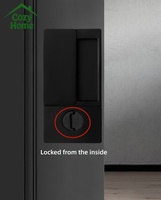 Poignées de porte de haute qualité, serrures et poignées de porte intérieures pour portes en bois, poignée de porte encastrée noire en zinc