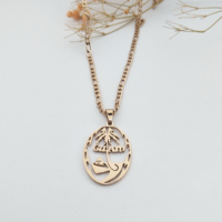 Collier pendentif en acier inoxydable en forme de palmier de coco de Guam pour femmes en argent or TI Bijoux en gros