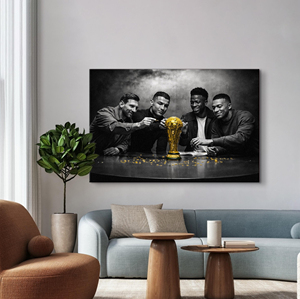 Lienzo Artístico con Impresión de <span class=keywords><strong>Messi</strong></span> y Ronaldo, Mundial 2026, Póster de Leyendas del Fútbol, Decoración de Campeonato, Regalo con Marco DIY - Product Image 2