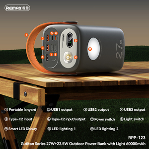 Banco de Energía para Portátil Gutitan Serie RPP-123 de 27W+22.5W para Exteriores con Luz, Capacidad de 60000mAh, Banco de Energía RPP-123 con Luz, RPP-123 60 - Product Image 3