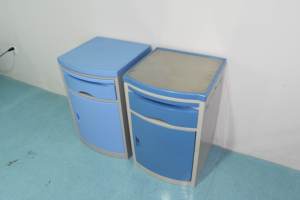 Advan HT01 thiết kế mới nhà máy bán hàng trực tiếp màu xanh Trinh Nữ ABS nhựa bệnh viện Tủ đầu giường cho bán buôn - Product Image 5