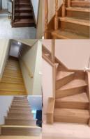 Marches d'escalier en bois massif, sur mesure, pour usage commercial et résidentiel, plinthes de marche