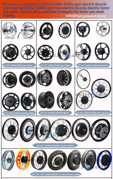 72V 3000W Ebike Conversion Kit with Brushless Hub Motor & Optional ...