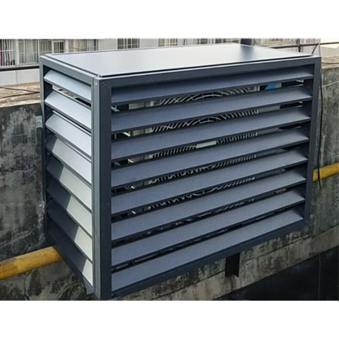 Fabrikant 1 Ton Ac 1.5 Ton Overdekte Outdoor Ac-Opening Covers Oem 3 Zijden/4 Zijden Aluminium Airconditioner Cover