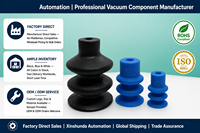 Pengganti untuk Komponen Industri Robotik, Suction Cup Bertenaga Vakum FG9/FG14/FG25, Nozel Bergelombang Buatan China 0.02kg