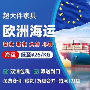 Expédition maritime internationale express, consolidation de fret vers l'Europe, meubles surdimensionnés, caisses en bois, livraison avec double dédouanement - Product Image 1