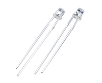 5mm Diffusé Led Diode Lumière Lampe 3v 2v Flat Top Hat Top Diffuse Lait Lentille Tête Plate Blanc Chaud Rouge Bleu Vert Jaune Indicateur
