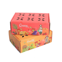 Boîte d'emballage personnalisée pomme Orange dragon banane fruit Découpé à l'emporte-pièce Trou d'air Papier ondulé Boîtes d'expédition pour fruits frais