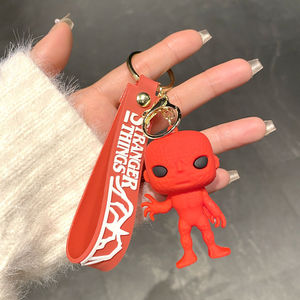 <span class=keywords><strong>Llavero</strong></span> de Silicona Ecológico 3D de <span class=keywords><strong>Stranger</strong></span> <span class=keywords><strong>Things</strong></span> con Diseño de Flor Canibal, Eleven y Dustin - Regalo Promocional de Moda - Product Image 5