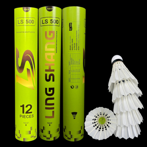 <span class=keywords><strong>LING</strong></span> SHANG LS500 Volano Professionale da Badminton a Doppio Strato con Sughero e Piume d'Oca, Leggero e ad Alta Durabilità - Product Image 2