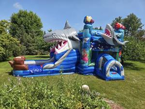 Castelo Inflável Comercial em Forma de Tubarão para Crianças e Adultos - Product Image 6