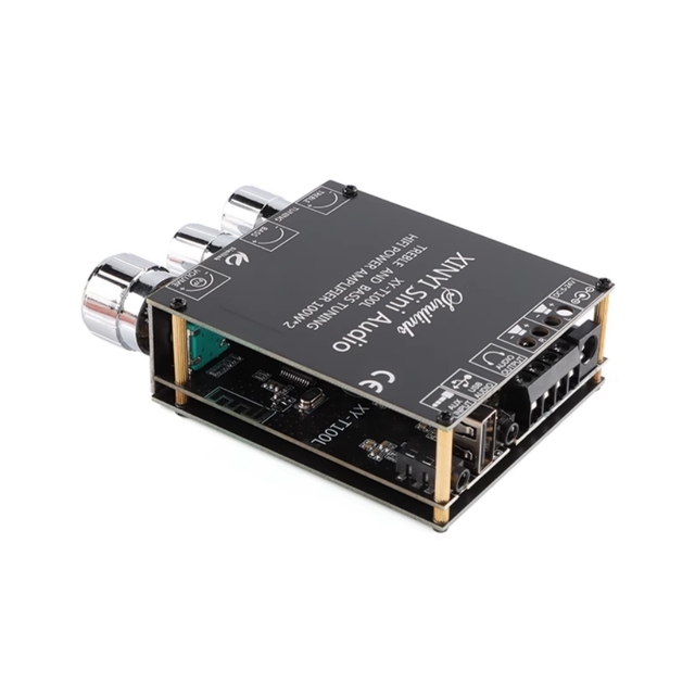 XY-T100H Bluetooth 5.0 Stereo Digital Power Amplifier Module With Front Stage High And Low Bass Adjustment 100W*2