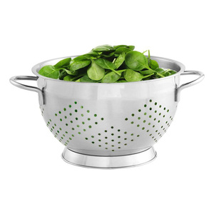 2025 Heavy-Duty Stainless Steel Perforated Colander Bowl Eco-Friendly, Dishwasher-<b>Safe</b>, and Perfect for Washing & Draining - Product Image 1
