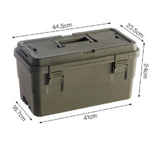 Boîte de rangement d'outils double couche multifonctionnelle pour la maison, boîtes de rangement d'outils de camping, étui à outils empilables - Product Image 1