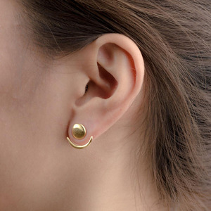 Silver Jewelry Moon Phase <strong>Earrings</strong> <strong>Front</strong> <strong>Back</strong> <strong>Earrings</strong> Ear Jacket - Product Image 4