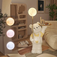 Creative Résine Violent Ours LED Lampadaire Salon Canapé Thé Table Chambre Chevet Étagère Décoration Décor À La Maison Ornements