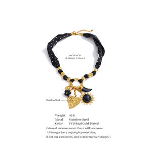 Jinyou jinyou 2919 חורף אופנה לבן נקודות פוליאסטר שרשרת תליון מצוף זהב נירוסטה מצופה זהב - Product Image 6