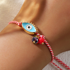 Gelang Go2boho 2024 Martis Jewelry Alloy Evil Eyes Crystal Beaded Chain Greek March untuk Wanita, Hadiah Tahun Baru yang Delikat - Product Image 3